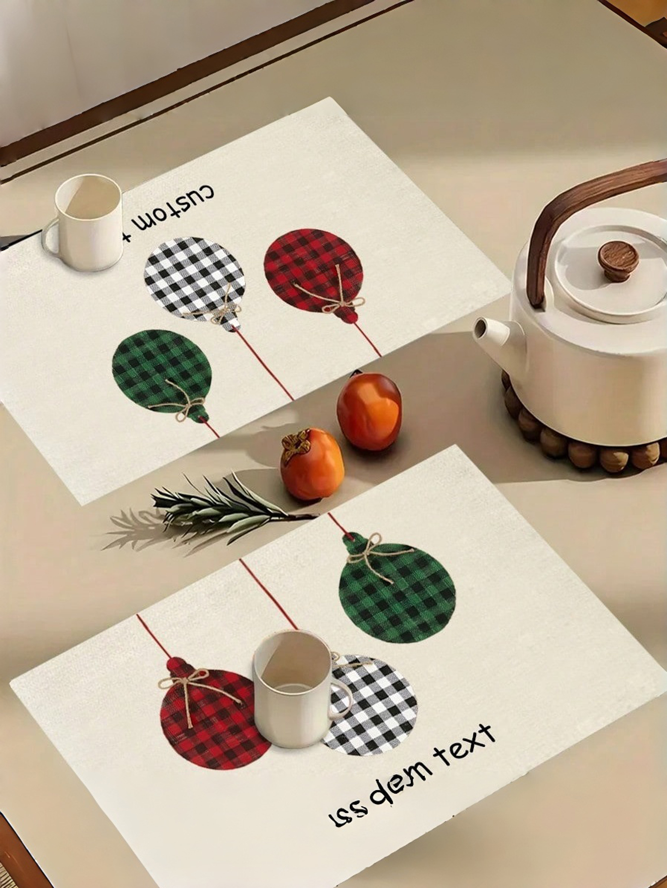 DIY Plaid Christmas Placemats